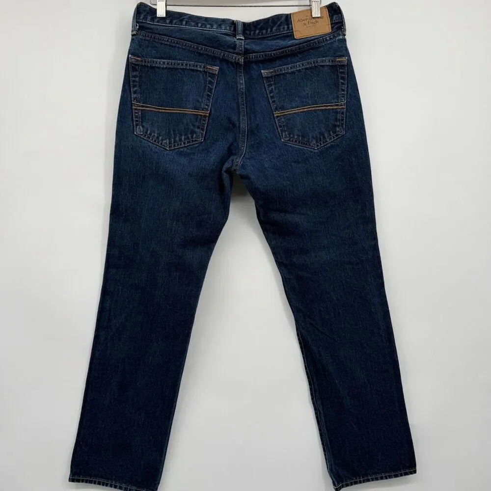 Abercrombie and Fitch Blue Denim Slim Straight Jeans Medium Wash Size W32 L30